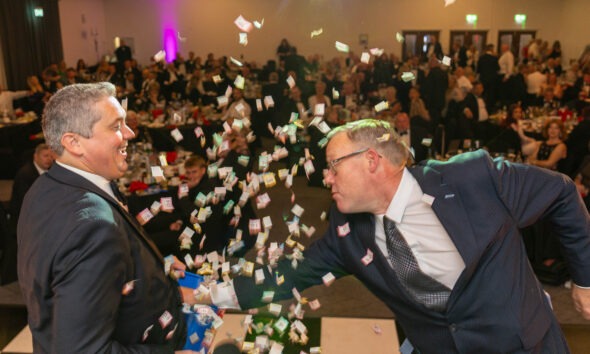 A charity golf day at Elton Furze Golf Club sponsored by Quai-digital was followed by a gala dinner at Holiday Inn West. Actor Ricky Groves hosted the day to raise funds for children’s charity Action Medical Research PHOTO: Terry Harris