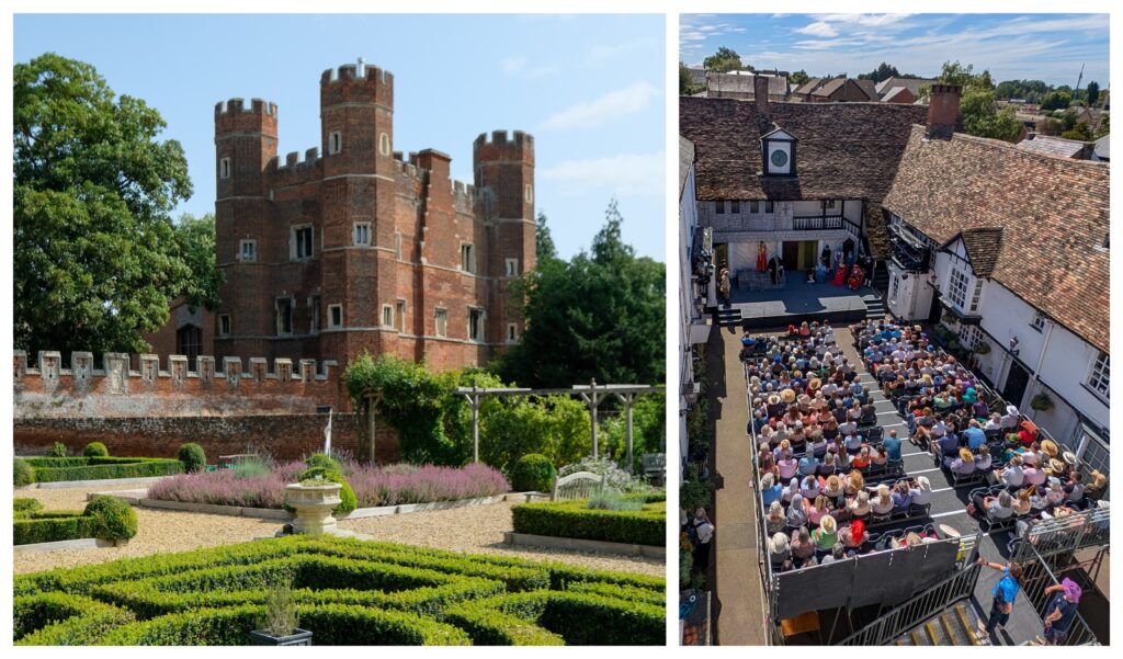 Home to Shakespeare at The George since 1959 (right) it will be, going forward, ‘Shakespeare at the Towers’ in Buckden.