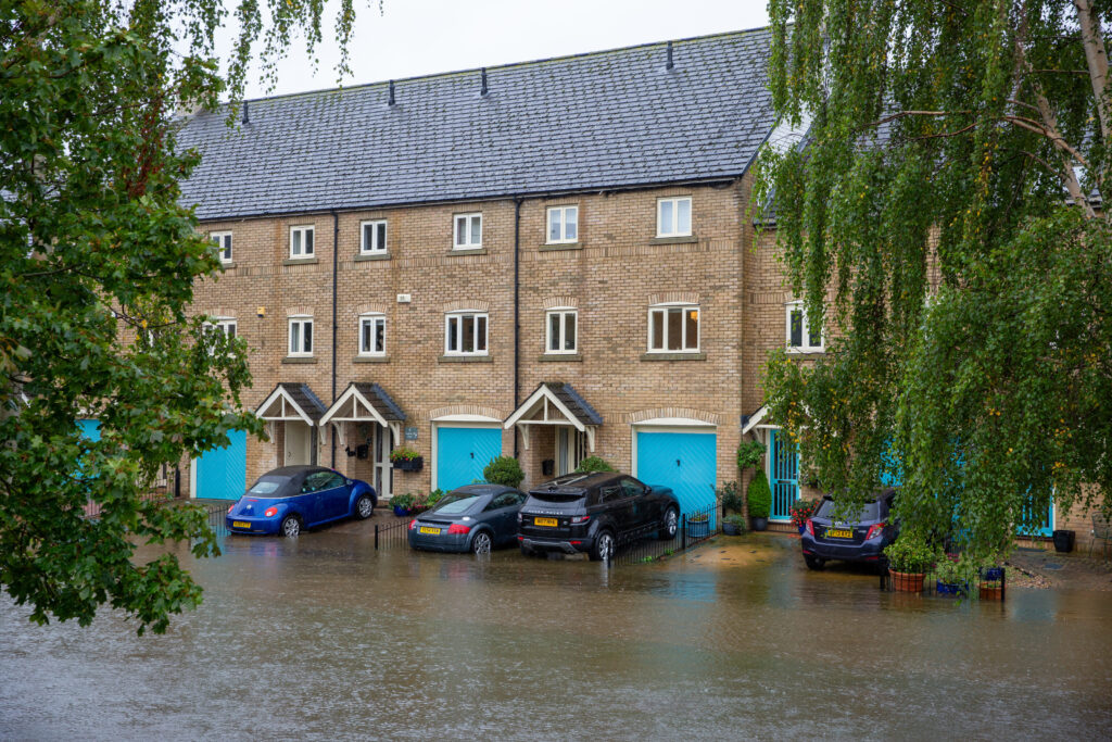 Picture dated October 1st shows flooding around the town of St Ives in Cambridgeshire on Tuesday afternoon. PHOTO: Bav Media 