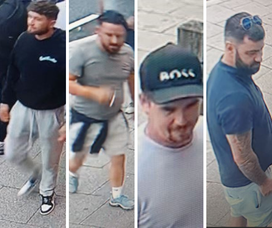 Cambridgeshire Police released CCTV images of four men they would like to speak to in connection with an assault at St Neots