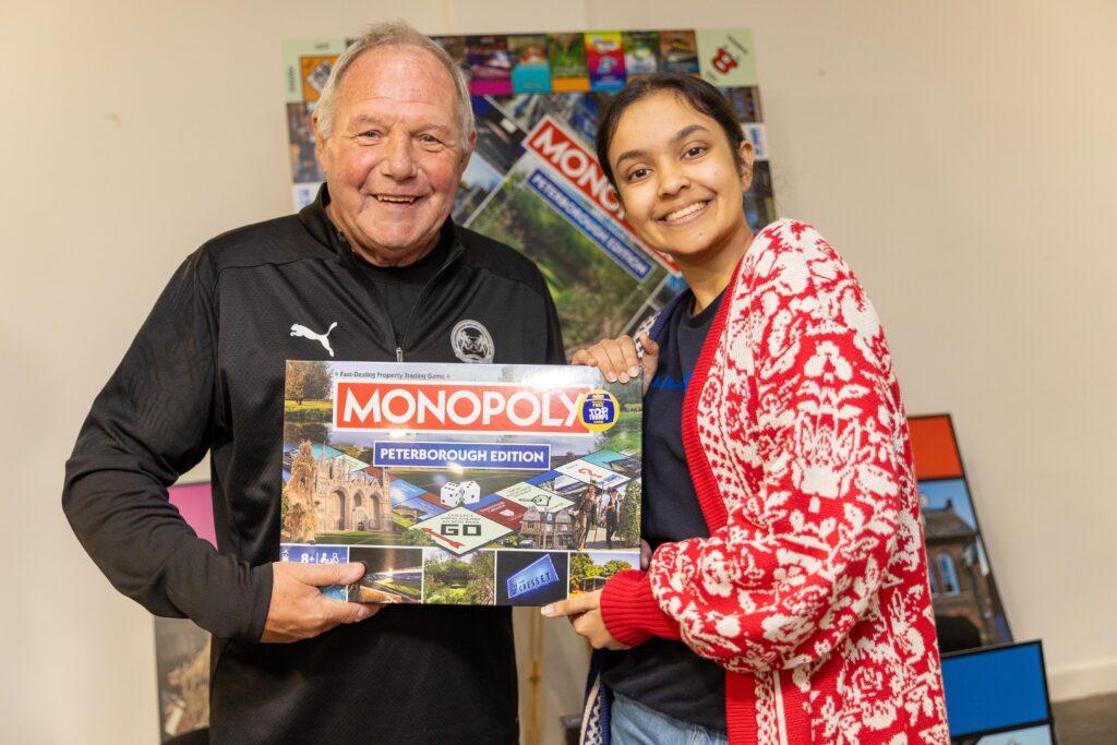 Launch of Peterborough Monopoly board game with Barry Fry, Posh director of football. The launch was at Posh stadium in London Road. PHOTO: Terry Harris 