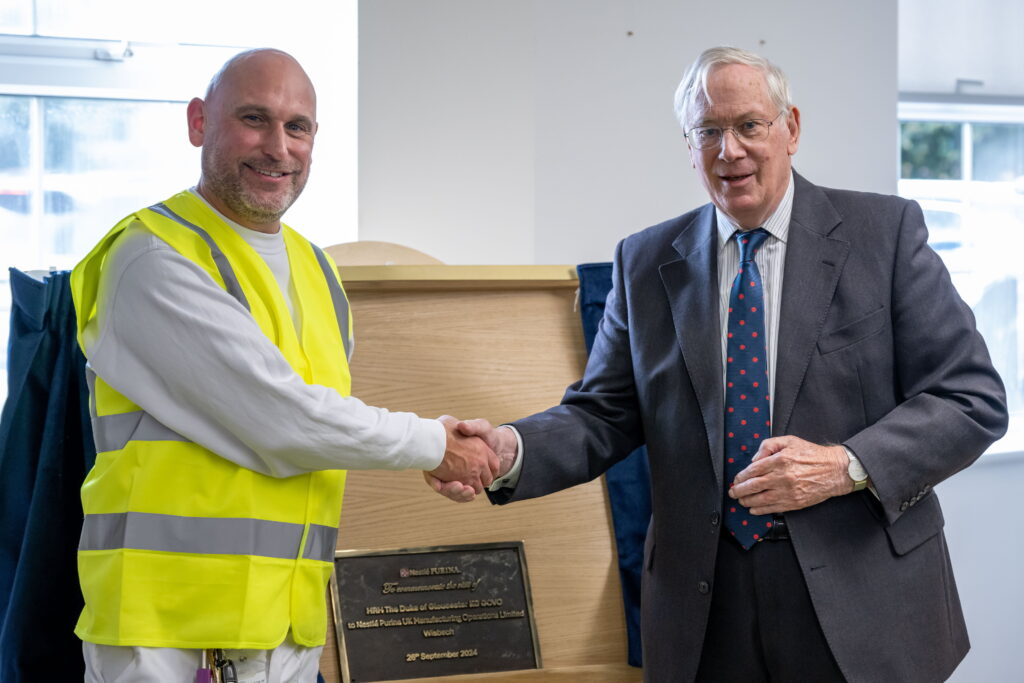 Royal visit to Wisbech: The Duke of Gloucester tours Wisbech Purina factory, unveils a plaque, meets staff and looks at company’s £150m investment