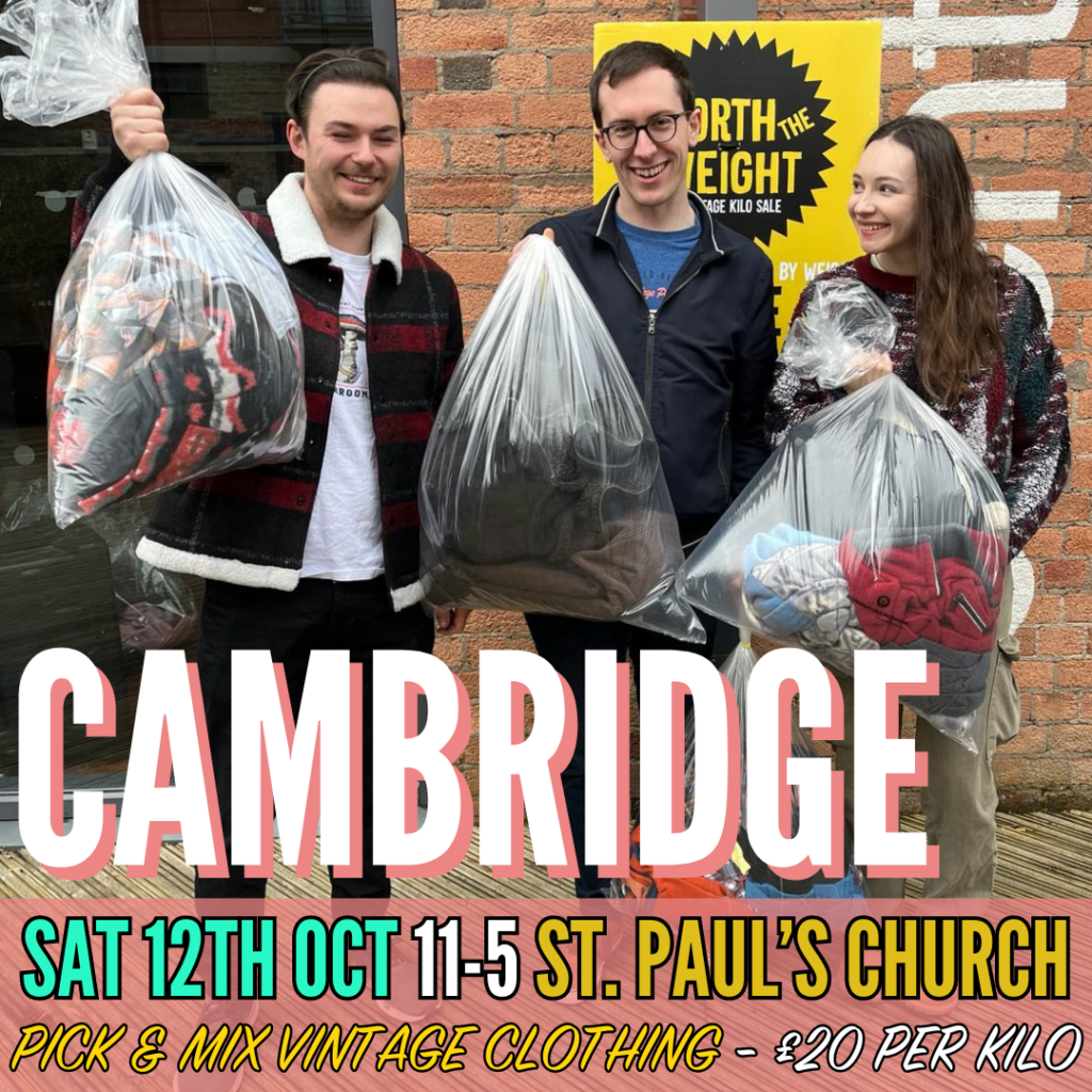 Worth The Weight will return to St. Paul's Church Cambridge on Saturday 12th October. Entry is £3 for early bird and £2 after. 