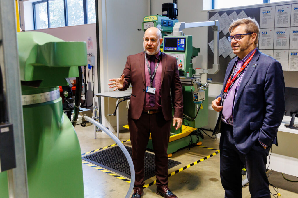 North Cambridgeshire Training Centre, Chatteris. Mayor Dr Nik Johnson touring the facility which was funded by Cambridgeshire and Peterborough Combined Authority 