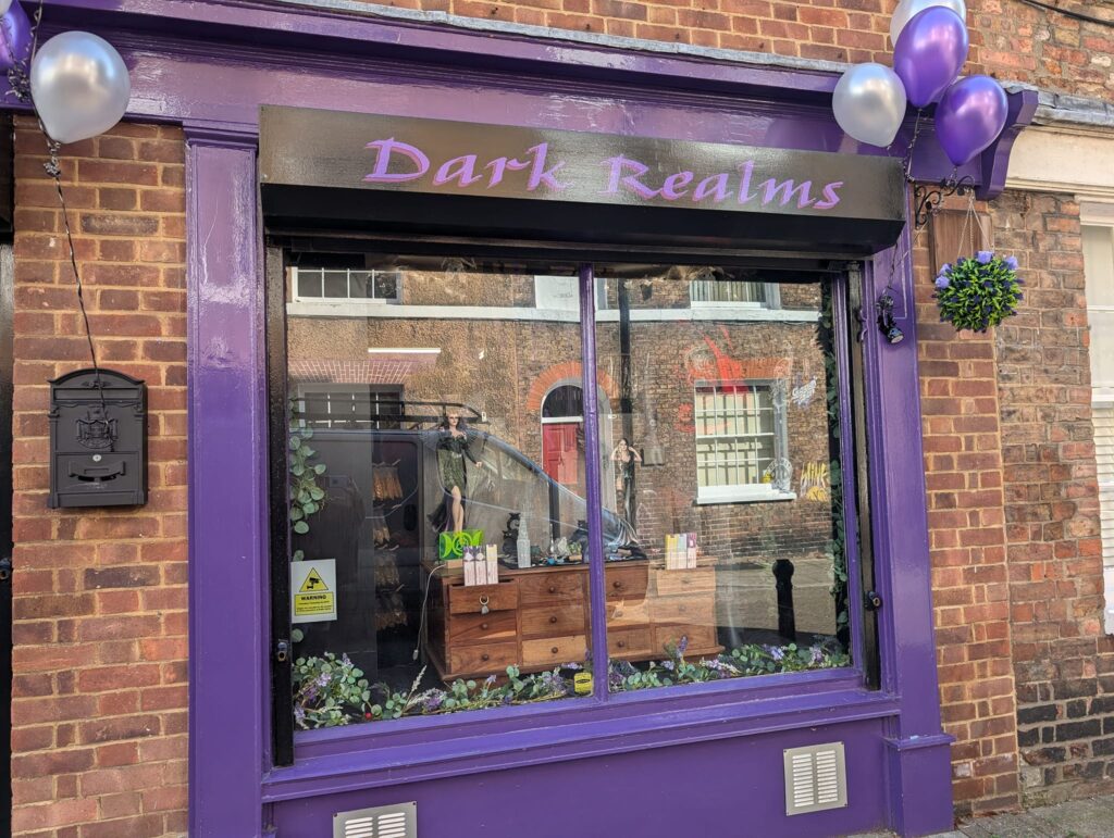 CambsNews glimpse of the variety on offer at Dark Realms in Market Street Wisbech which had a second relaunch on October 5 to celebrate its expanded and revamped range. PHOTO: Wisbech Tweet