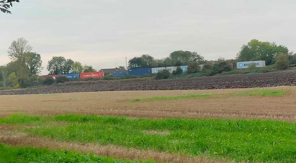 Freight train crash at March Cambridgeshire