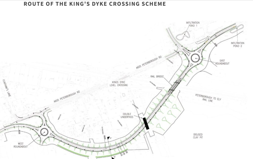 Route of the King's Dyke Crossing Scheme