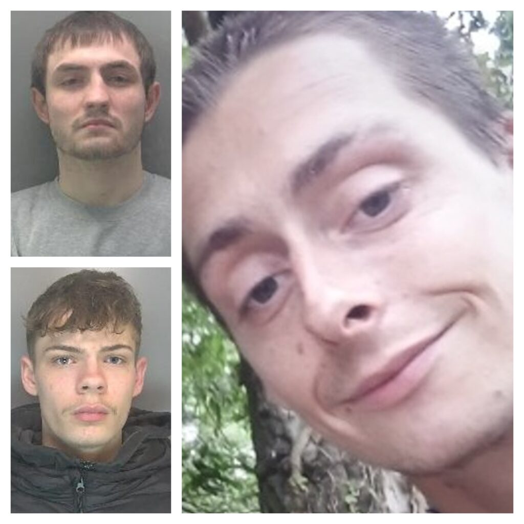 Tyler Marshall (bottom left) and Cameron Stokes (top left) used a knife to stab Joshua Barr (right), in Carlton Way, Cambridge, just after 5am on 10 March. Joshua died from his injuries