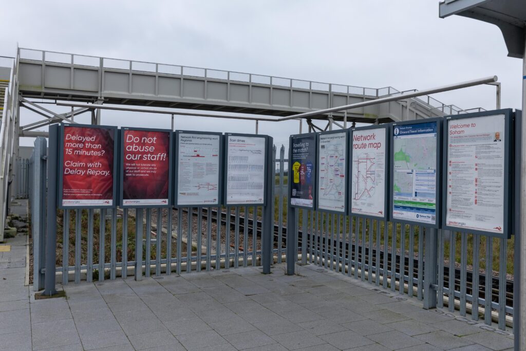 Soham station car park, which has 50 spaces and an additional four disabled bays, is run by NCP and costs £3 a day, but most travellers prefer to opt for free parking across the town and walk to the station. PHOTO: Terry Harris 