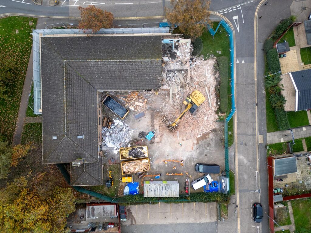 Demolition of the former city clinic in Wellington Street, Peterborough, should be complete within three weeks. Work can then start on a new community diagnostic centre expected to open late next year. PHOTO: Terry Harris 