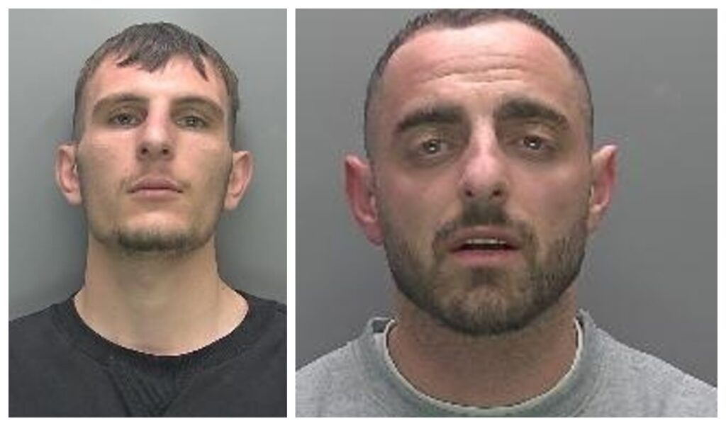 Custody images of Sulejman Dauti (left) and Mehmet Dauti both jailed were drug offences after a raid on Cave Industrial Estate, Fen Road, Cambridge 