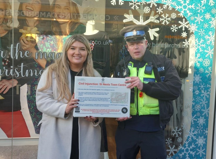 Community Safety Partnership Delivery Officer at Huntingdonshire District Council Georgia Patterson and PCSO Daniel Grant