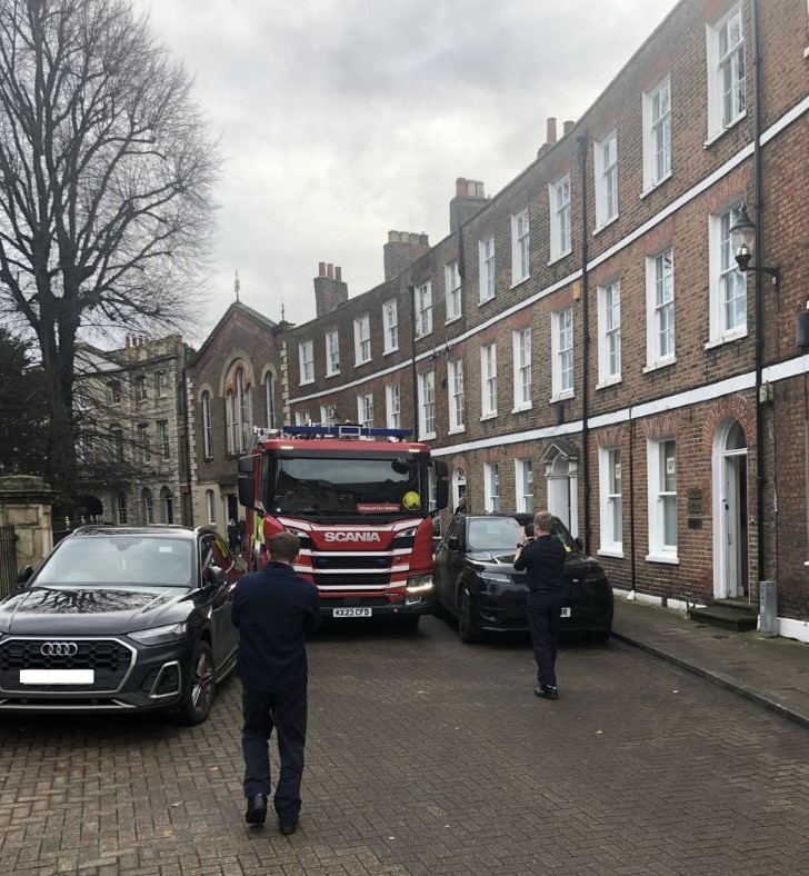 A crew was called out in Wisbech yesterday but got stuck on route due to poor parking around The Crescent area.