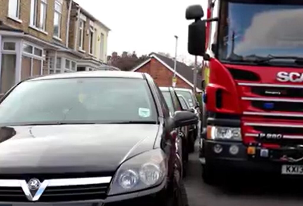 From a video made by Cambs fire and rescue to show the issues of bad parking 