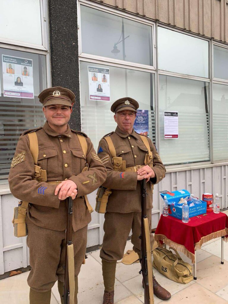 Two attendees at March regeneration completion ceremony