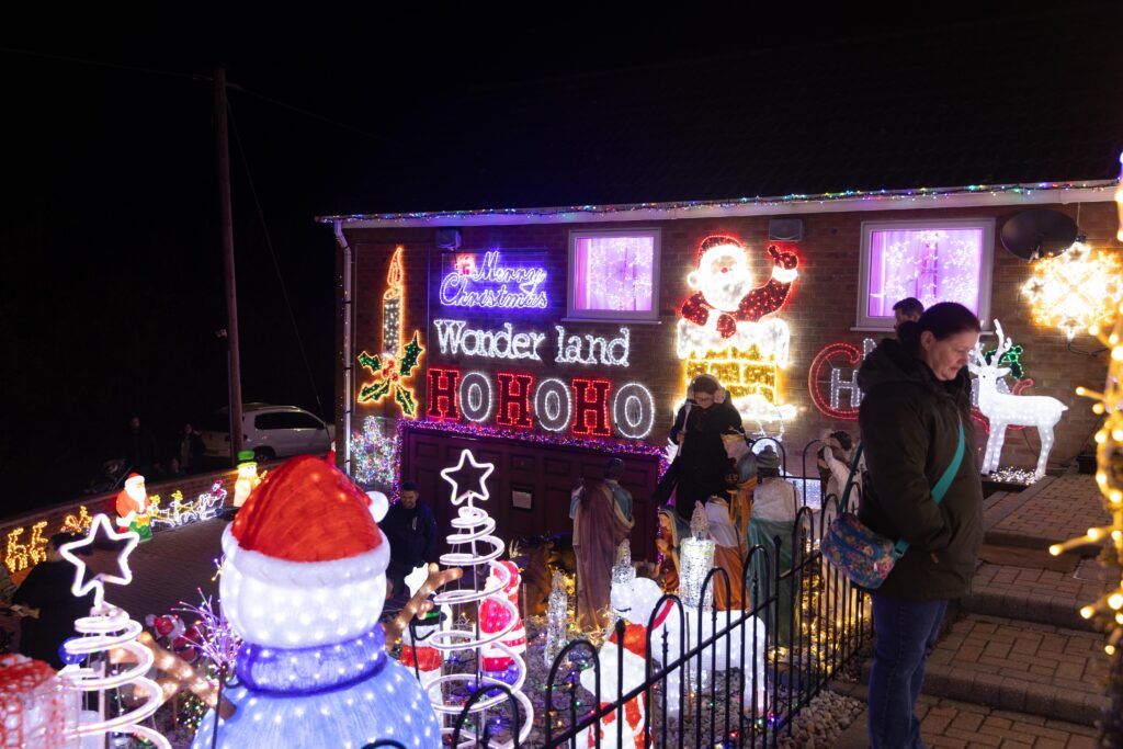 Soham Lights Switch On, Christmas House, Soham Friday 01 November 2024. Picture by Terry Harris.