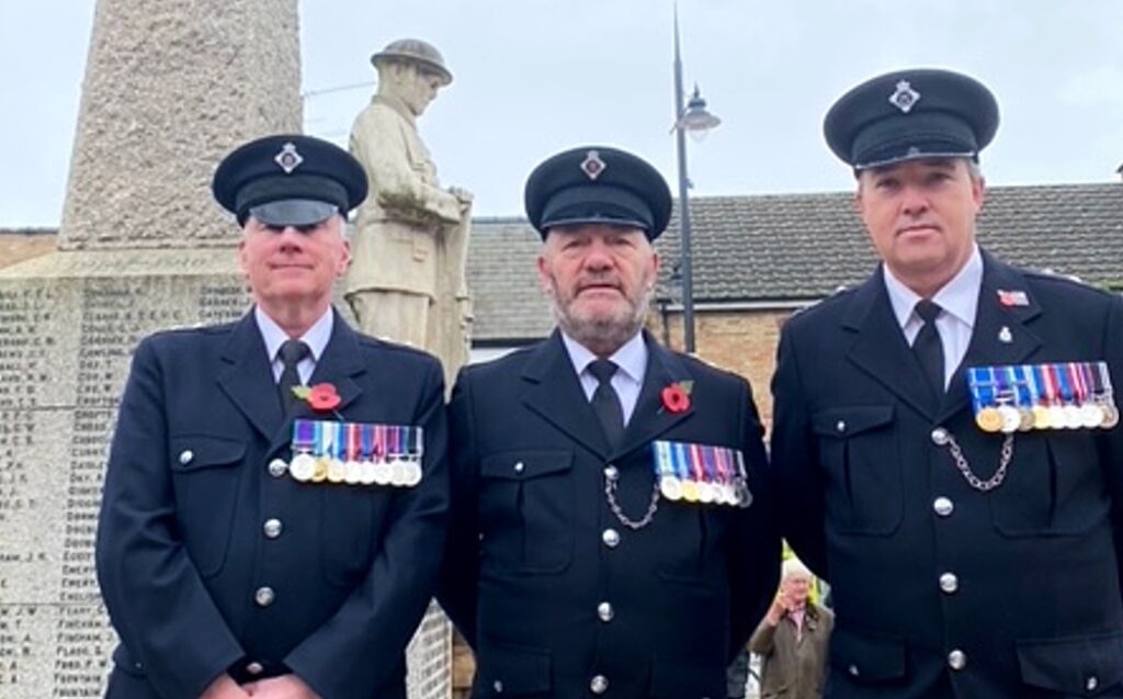 Mark (left) with two of his HMP Whitemoor colleagues, Dave, and Matt, who are also ex-military servicemen.