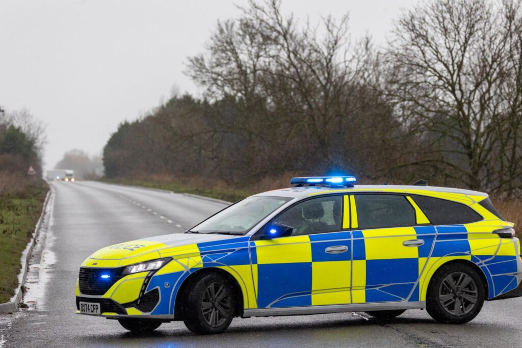 News for Peterborough and Cambridgeshire - Scene on the A47 near Guyhirn, Cambridgeshire, this morning with UK Power Network on site after power cable came down on tree during Storm Darragh. PHOTO: Terry Harris