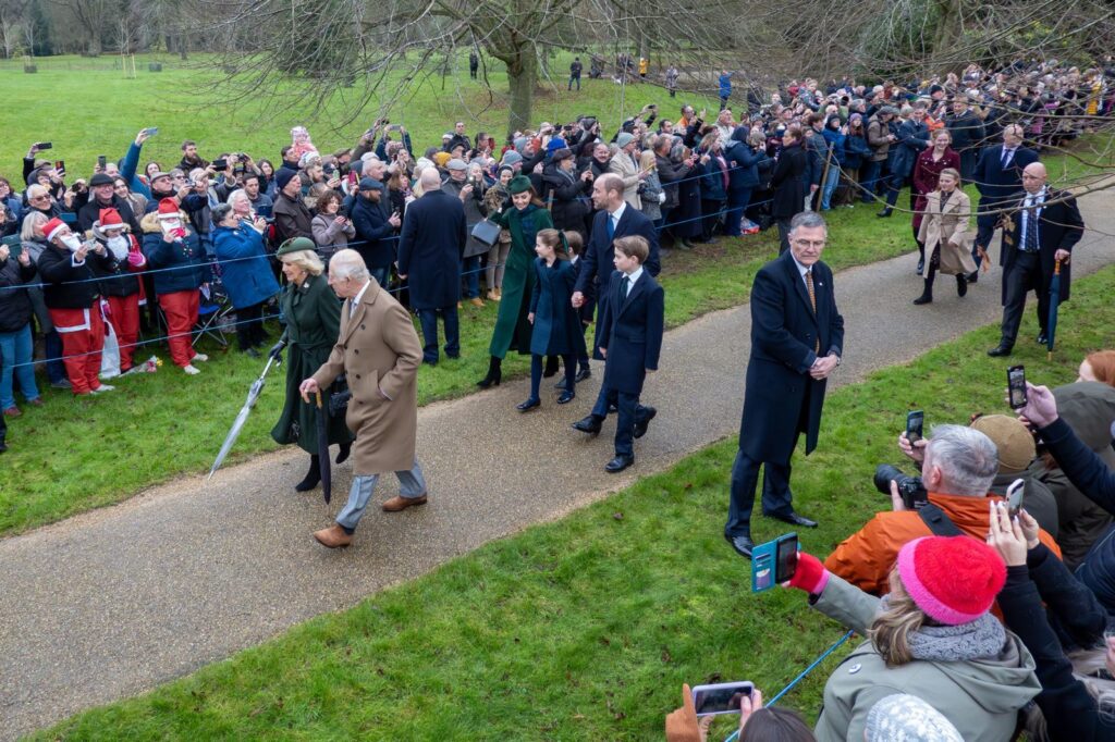 The Royal Family at Sandringham on Christmas Day. PHOTO: Terry Harris