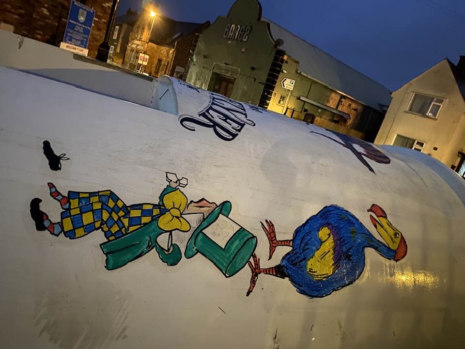 The giant cuppa was originally commissioned by Network Rail in 2014 to celebrate the launch of a solar bridge at Blackfriars station, London. Storm Darragh photo from Sunday: DeeDee Doke 