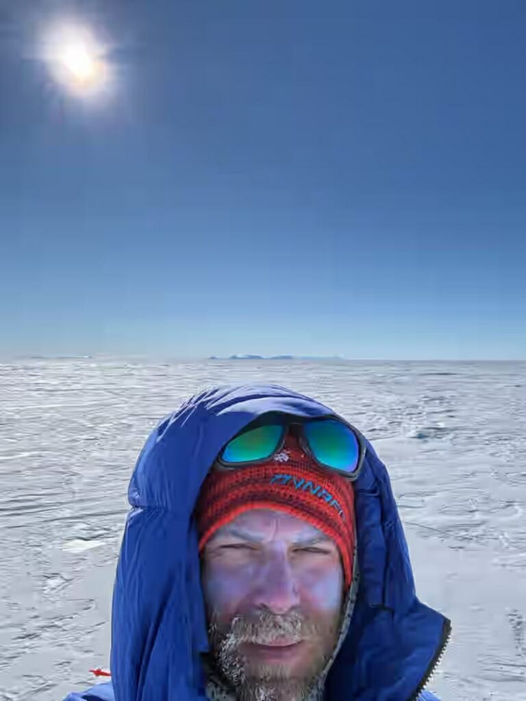 Disabled adventurer, Jonny Huntington, has “turned a corner” on world first Antarctic expedition IMAGE: Jonny Huntington 