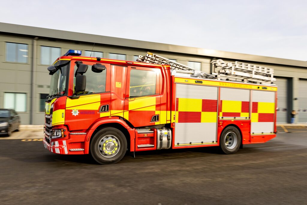 Assistant director of Cambridgeshire Fire and Rescue, Wayne Swales spoke to CambsNews at Huntingdon Fire Station where he oversaw the roll out of what has been described as a “new concept” fire appliance. Cambs Fire also explained why they are asking for a Council Tax increase. PHOTO: Terry Harris 