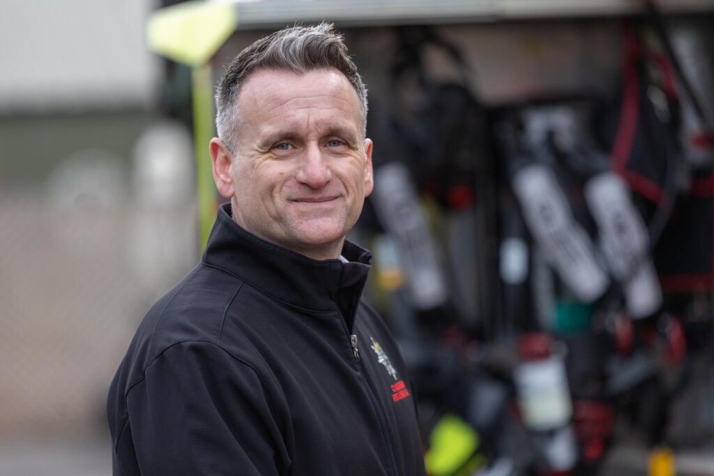 Assistant director of Cambridgeshire Fire and Rescue, Wayne Swales spoke to CambsNews at Huntingdon Fire Station where he oversaw the roll out of what has been described as a “new concept” fire appliance. Cambs Fire also explained why they are asking for a Council Tax increase. PHOTO: Terry Harris 