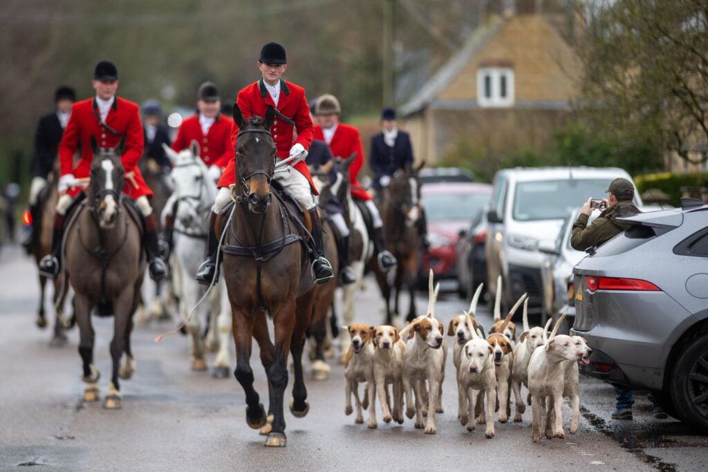 Mingling in the crowd at the New Year’s Day meeting of the Fitzwilliam (Milton) Hunt at Wansford was former Tory MP for Peterborough Paul Bristow, now the Conservative candidate for Mayor of Cambridgeshire and Peterborough. Labour meanwhile is being urged to tighten the law on hunting. PHOTO: Terry Harris 