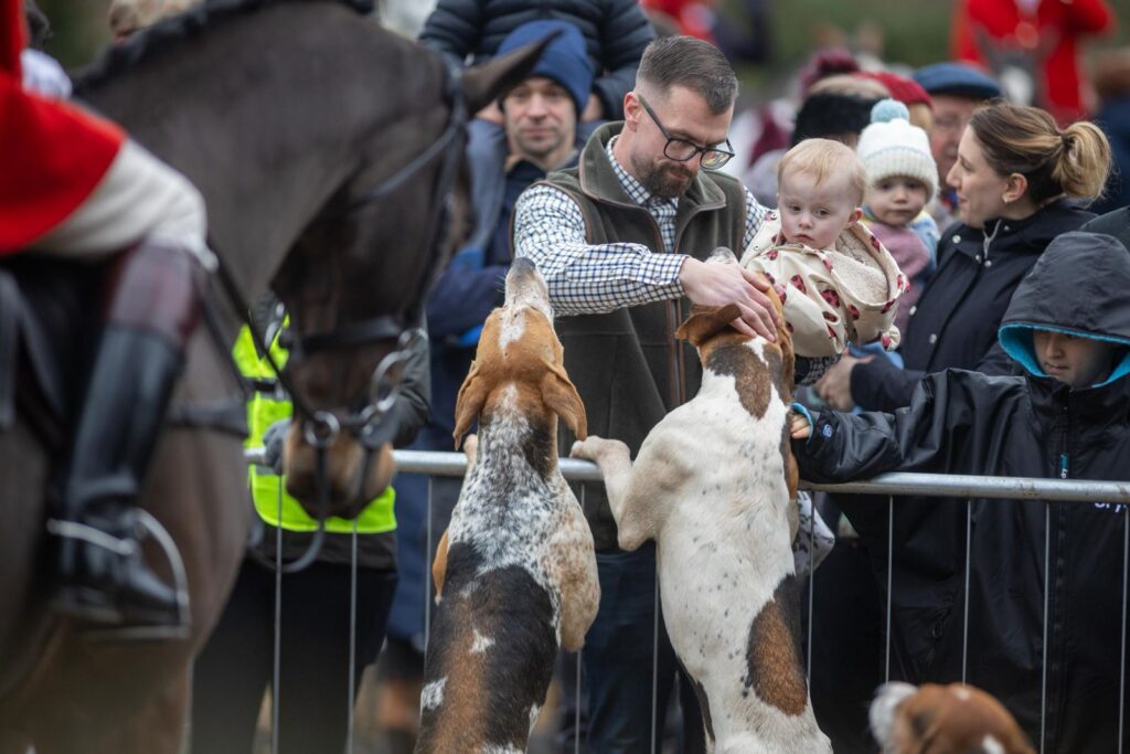 Mingling in the crowd at the New Year’s Day meeting of the Fitzwilliam (Milton) Hunt at Wansford was former Tory MP for Peterborough Paul Bristow, now the Conservative candidate for Mayor of Cambridgeshire and Peterborough. Labour meanwhile is being urged to tighten the law on hunting. PHOTO: Terry Harris 