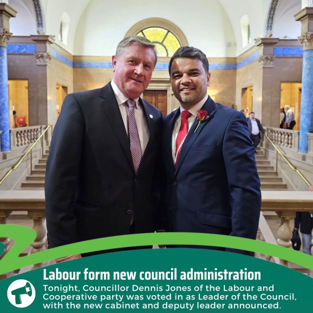 At the annual council meeting on May 20, Cllr Dennis Jones of the Labour and Cooperative Party (above left) was voted in as leader of the Council. Cllr Jones also announced his new cabinet members, which included Cllr Amjad Iqbal (above right) as deputy leader. IMAGE: Peterborough City Council website 