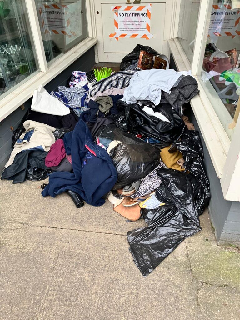 Branching Out says people who donate items out of hours and dump them in the doorway of their Littleport shop are not helping. In fact, the charity says the items are exposed to the elements and can cost them money to remove. 