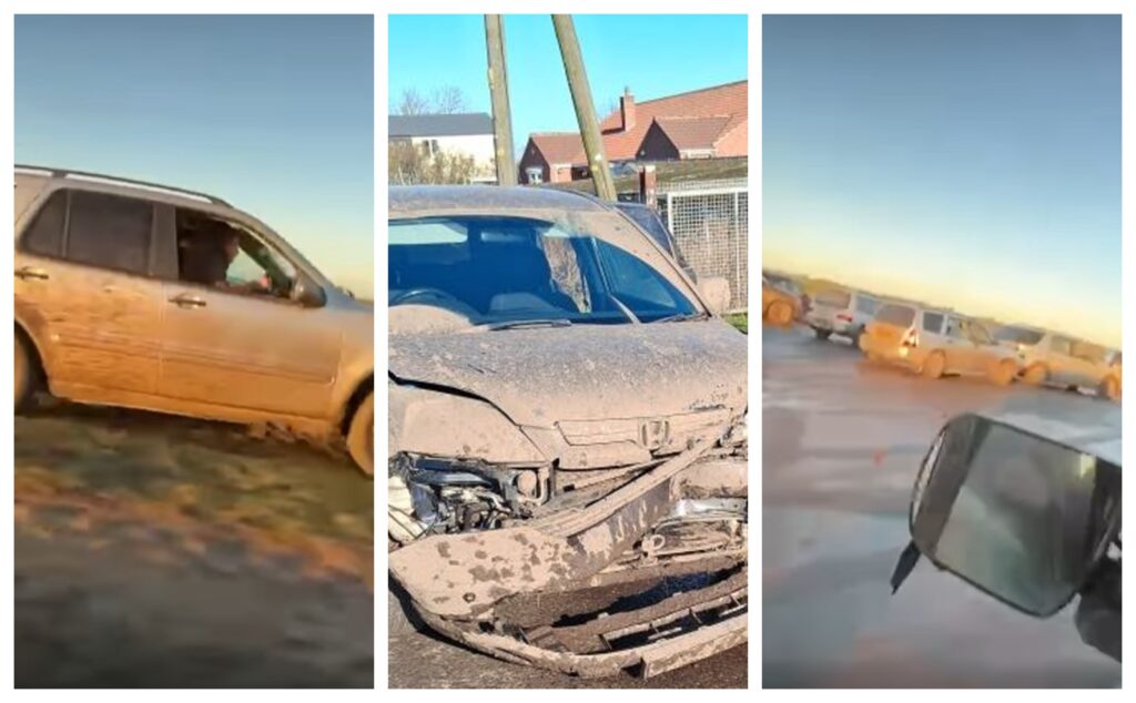 One cocky traveller filmed himself and others as they tore through a Cambridgeshire field, destroying crops, was heard laughing as he raced against a dozen other vehicles on the outskirts of Manea. Car (centre) later abandoned in Manea