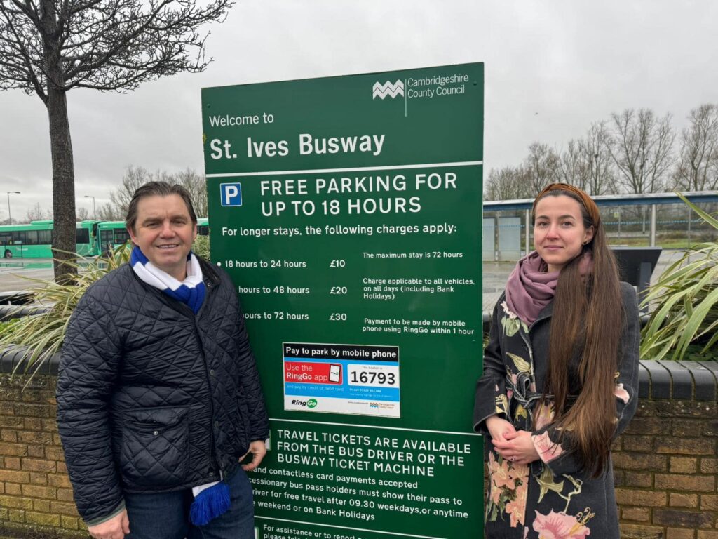 Out campaigning with Labour councillor Alex Bulat – ‘well received news on concession bus pass travel all day coming May (pre 9.30), improving bus network, continued £2 bus fare cap and Tiger Pass, £1 fare for Under 25s’ PHOTO: Nik Johnson