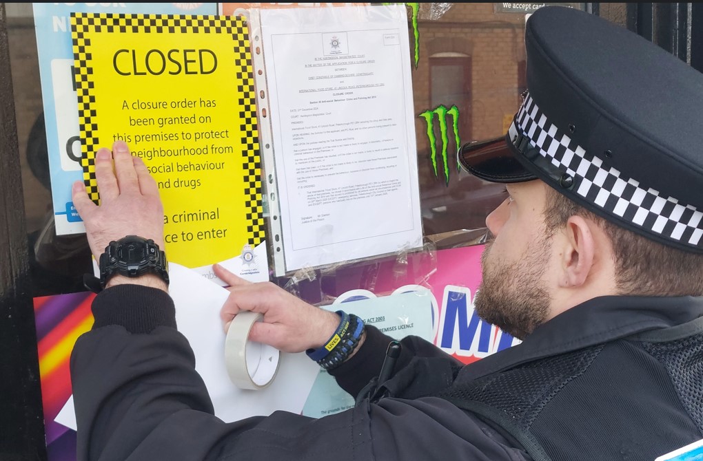 A Peterborough shop has been fully “closed” after it was found to have illicit products and suspected links to organised crime. The Neighbourhood Support Team (NST) carried out a warrant at International Food Store, 41 Lincoln Road, Peterborough city centre