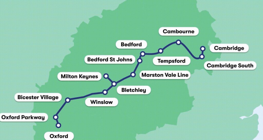 The East West Rail Project is a once in a generation opportunity to connect people and businesses between Oxford, Milton Keynes, Bedford, and Cambridge through a new direct rail line.