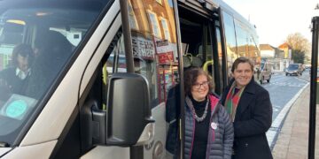 News for Peterborough and Cambridgeshire - Mayor Dr Nik Johnson with his deputy Cllr Anna Smith launch the expanded ‘Tiger on Demand’ bus service in Fenland at the weekend.