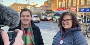 News for Peterborough and Cambridgeshire - Mayor Dr Nik Johnson with his deputy Cllr Anna Smith launch the expanded ‘Tiger on Demand’ bus service in Fenland at the weekend.