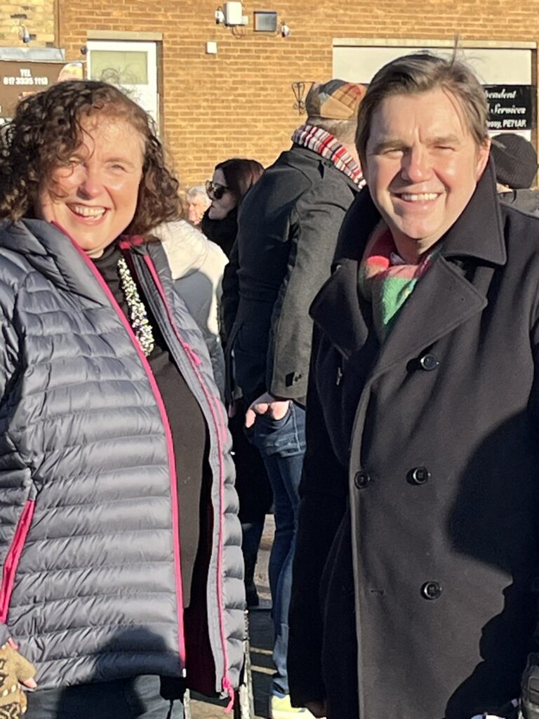 Mayor Dr Nik Johnson with his deputy Cllr Anna Smith launch the expanded ‘Tiger on Demand’ bus service in Fenland at the weekend.