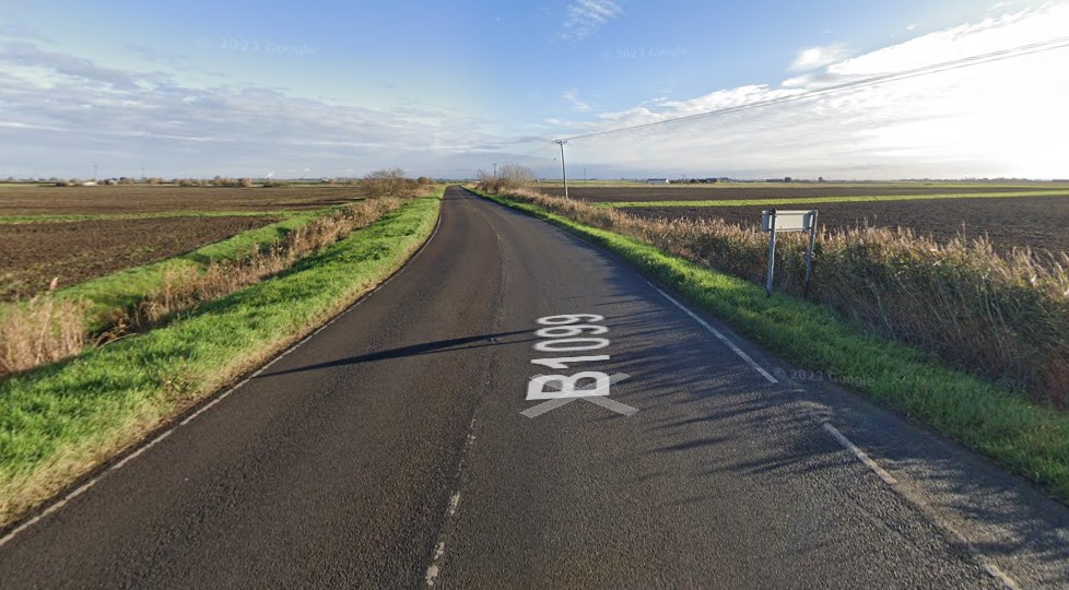 A trial to investigate new and innovative ways to repair soil affected roads, will be considered by Cambridgeshire County Council highways and transport committee; the plan is to trial this on the B1099 Upwell Road near March. Image: Google