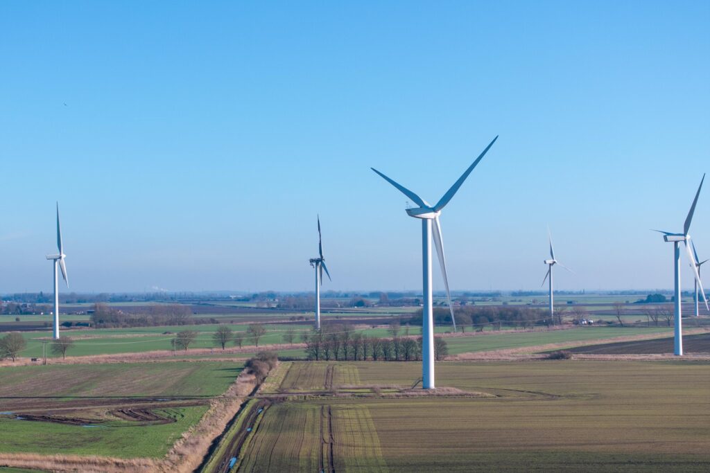 News for Peterborough and Cambridgeshire - Coldham Windfarm near Wisbech was constructed in 2005 and is a joint project between ScottishPower Renewables and the Co-Operative Group. It is where a wind turbine burnt out earlier today. PHOTO: Terry Harris