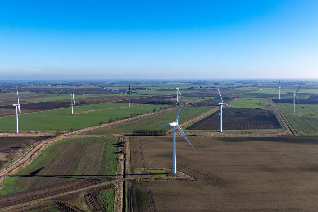 News for Peterborough and Cambridgeshire - Coldham Windfarm near Wisbech was constructed in 2005 and is a joint project between ScottishPower Renewables and the Co-Operative Group. It is where a wind turbine burnt out earlier today. PHOTO: Terry Harris