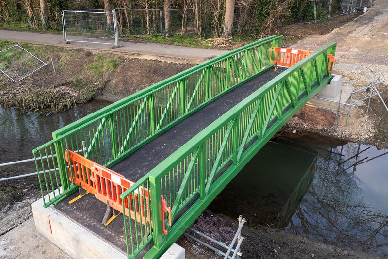 New footbridges at Cuckoos Hollow, Werrington, Peterborough, will be a significant improvement on the previous structures in terms of materials and size, providing improved access for users and longevity. PHOTO: Terry Harris