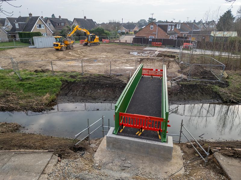 New footbridges at Cuckoos Hollow, Werrington, Peterborough, will be a significant improvement on the previous structures in terms of materials and size, providing improved access for users and longevity. PHOTO: Terry Harris