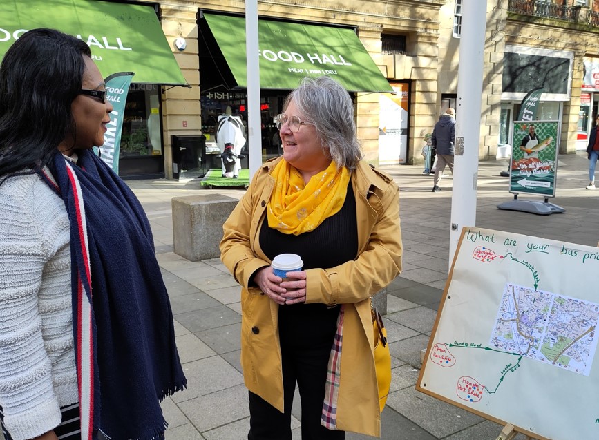 Peterborough Liberal Democrats took to the streets outside the Town Hall on Saturday together with Lib Dem Mayoral candidate, Cllr Lorna Dupre, to invite people's views on how to bring about a ‘Greener, Fairer and Better-Connected Peterborough and Cambridgeshire!’