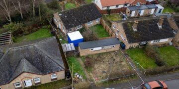 News for Peterborough and Cambridgeshire - Cambridgeshire police searching for a missing woman from the village of Christchurch near March have launched a murder investigation. Above: The bungalow in Christchurch which has been sealed with police in attendance. PHOTO for CambsNews: Terry Harris