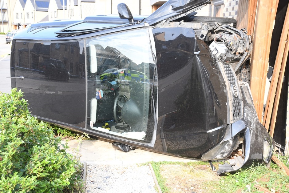 Omar Harris has been jailed after admitting attempted grievous bodily harm and dangerous driving. He used his black Kia as a weapon, say police, to crash into a moped and injure the rider. Scenes from Northstowe where the incident happened