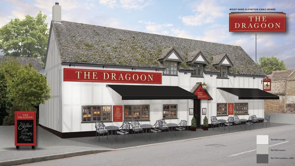 Bossco Taverns Ltd must make a fresh attempt to market the Dragoon public house at Brampton, two miles from Huntingdon, or even re-open it after the Planning Inspectorate refused permission for it to be converted to housing. Image, Facebook, 2018