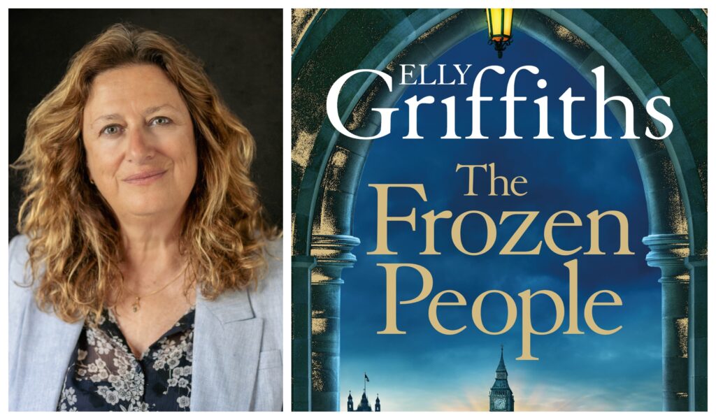 Elly Griffiths – soon to appear at Huntingdon, Ely and King’s Lynn – with her novel Frozen People.