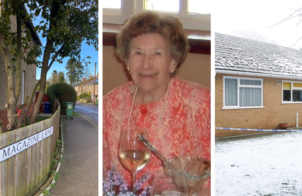 David Newton was sentenced to life in prison for the savage murder of a frail elderly widow 12 years ago. DNA found on Una Crown’s fingernails was crucial and new testing techniques gave the vital breakthrough we needed to charge Newton with her murder. Above: Una Crown and her bungalow in Magazine Lane, Wisbech