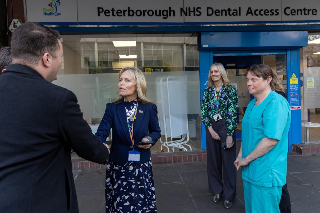 Health Secretary Wes Streeting visited the dental access centre in Peterborough yesterday accompanied by city MP Andrew Pakes and Cllr Anna Smith, Labour candidate for Mayor of the Cambridgeshire and Peterborough Combined Authority. PHOTO: Terry Harris